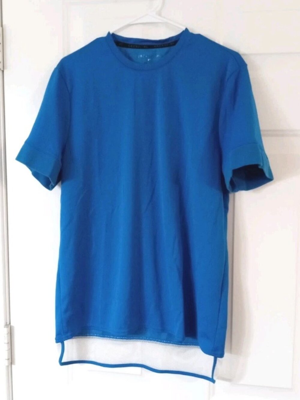Grand AC Shirt Men's Size Medium Blue Activewear Short Sleeve Moisture Wicking